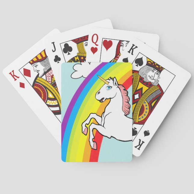 Jeu De Cartes Arc-en-ciel de licorne (dos)