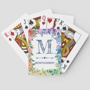 Jeu De Cartes Arc-en-ciel Flèches du coeur Monogramme