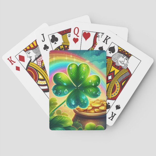 Jeu De Cartes Arc-en-ciel Saint Patrick's Day trver (dos)