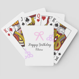 Jeu De Cartes Arc rose violet fleuri pastel heureux anniversaire