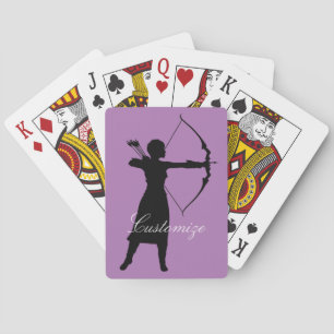 Jeu De Cartes Archer Femme Silhouette Thunder_Cove
