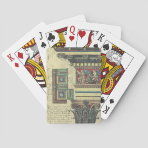 Jeu De Cartes Architecture Ancienne, Colonne avec Moulure de Cor