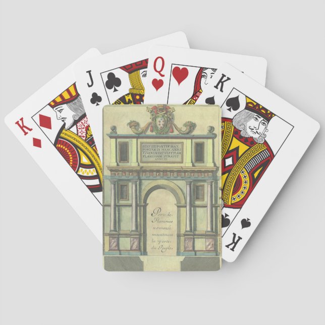 Jeu De Cartes Architecture de la Renaissance Porte d'entrée d'ég (dos)