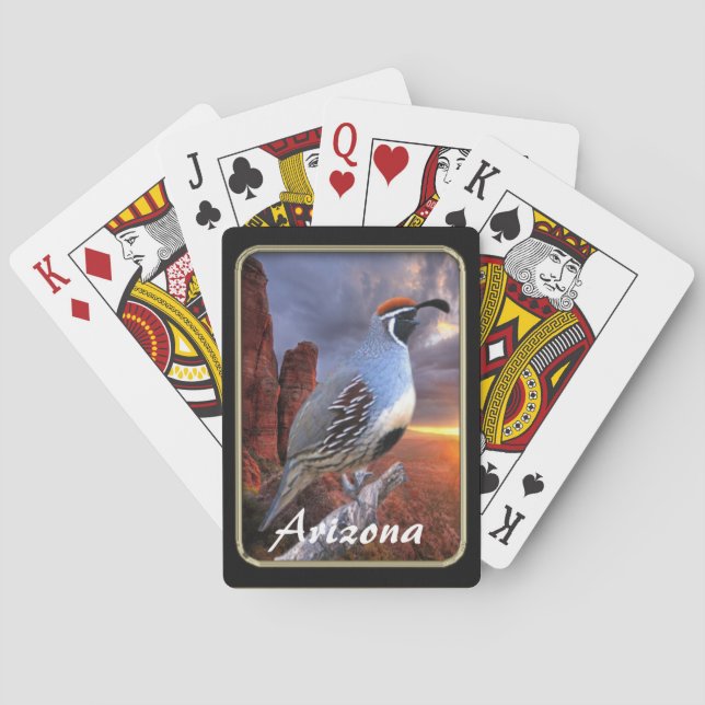 Jeu De Cartes Arizona Sedona Gambel's Quail Playing Cards (dos)