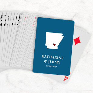 Jeu De Cartes Arkansas Mariage Favor Deck de Cartes, Carte d'Éta