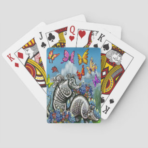 Jeu De Cartes Armadillos Bluebonnets Papillons Fleurs sauvages