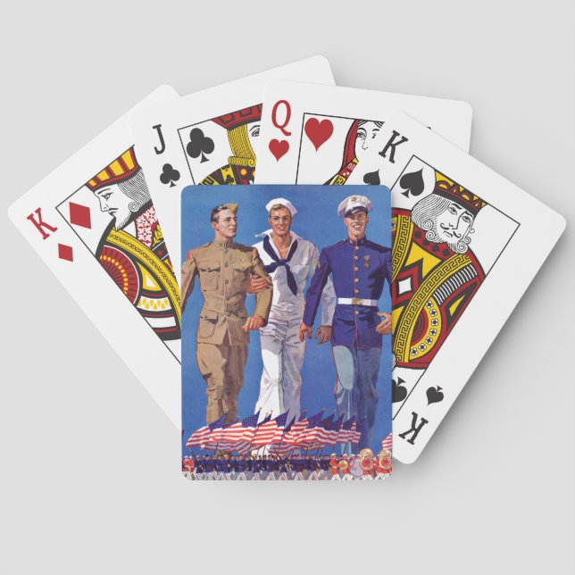 Jeu De Cartes Armée, marine et marines (dos)