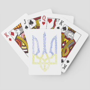 Jeu De Cartes Armoiries de l'Ukraine trident motif de la spirale