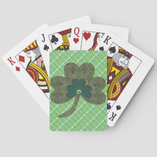 Jeu De Cartes Armure verte avec le shamrock