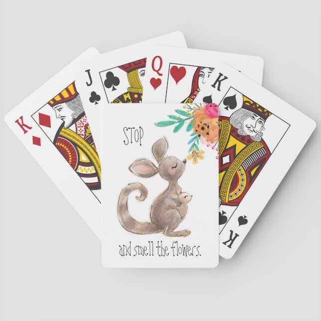 Jeu De Cartes Arrêtez et sentez les fleurs Cartes de jeu classiq (dos)