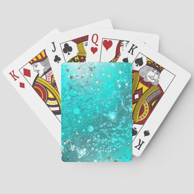 Jeu De Cartes Arrière - plan à huile Turquoise de la menthe (dos)