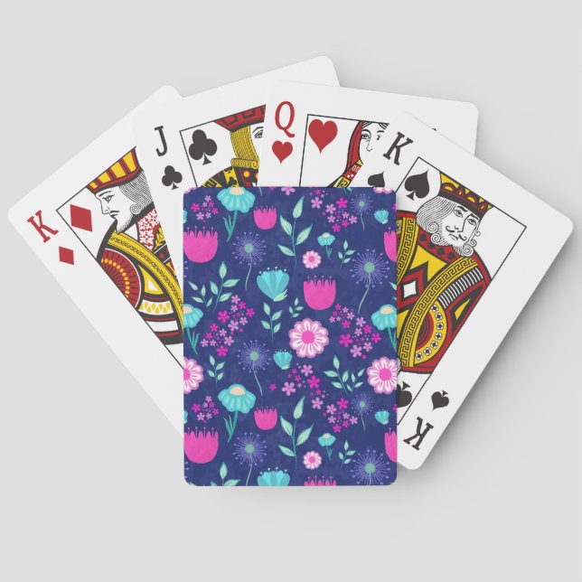 Jeu De Cartes Arrière - plan à motif floral mignon (dos)