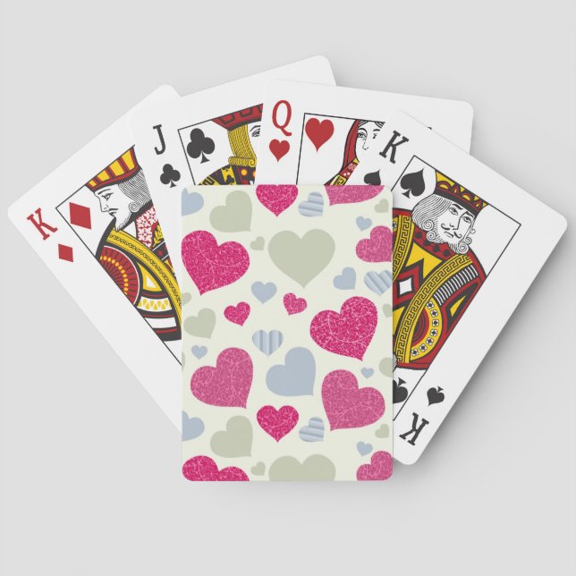 Jeu De Cartes Arrière - plan de coeurs (dos)