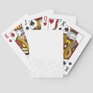 Jeu De Cartes Arrière - plan de flocon de neige blanc