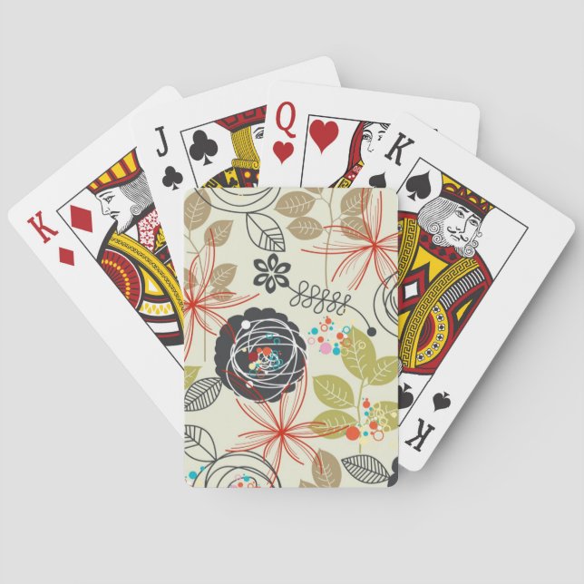 Jeu De Cartes Arrière - plan floral 3 (dos)