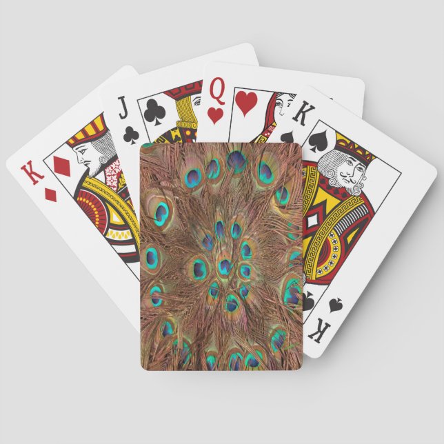 Jeu De Cartes Arrière - plan motif Peacock (dos)