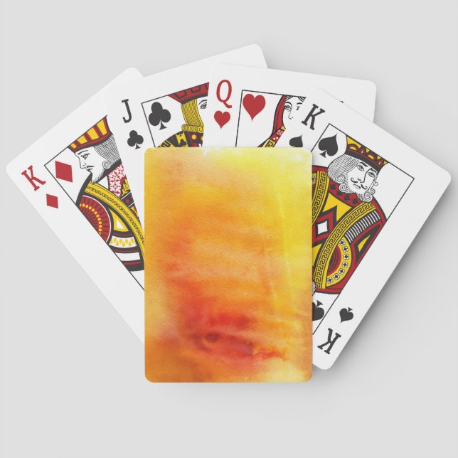 Jeu De Cartes Arrière - plan peint à la main 19 d'aquarelle (dos)