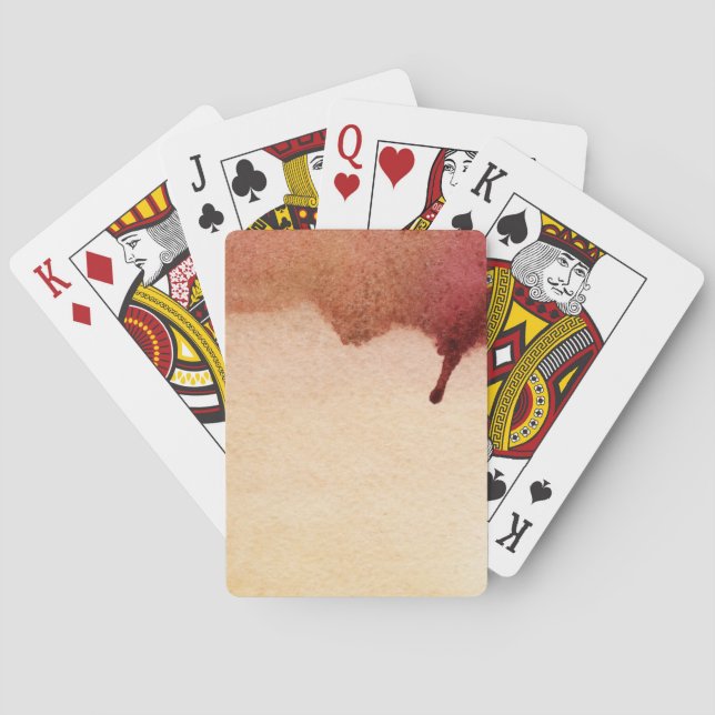 Jeu De Cartes Arrière - plan peint à la main 3 d'aquarelle (dos)