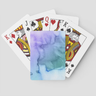 Jeu De Cartes Arrière - plan peint à la main d'aquarelle