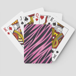 Jeu De Cartes Arrière - plan rose Zebra Stripe