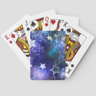 Jeu De Cartes Arrière - plan spatial avec étoiles