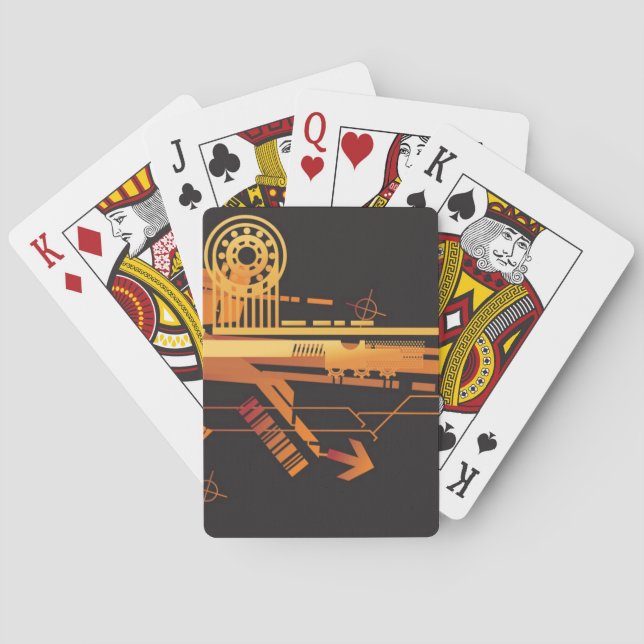 Jeu De Cartes Arrière - plan tramé technique 6 (dos)