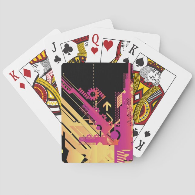 Jeu De Cartes Arrière - plan tramé technique 7 (dos)