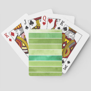 Jeu De Cartes arrière - plan vert grand aquarelle - aquarelle