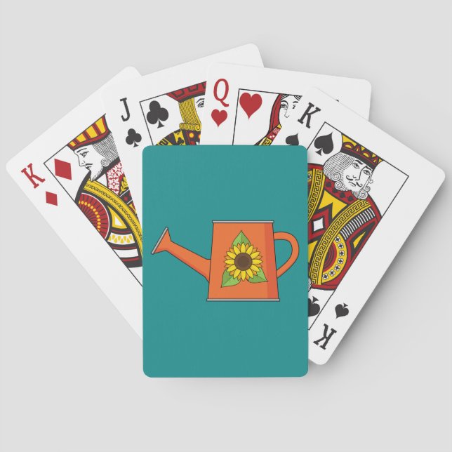 Jeu De Cartes Arrosage orange avec tournesol (dos)