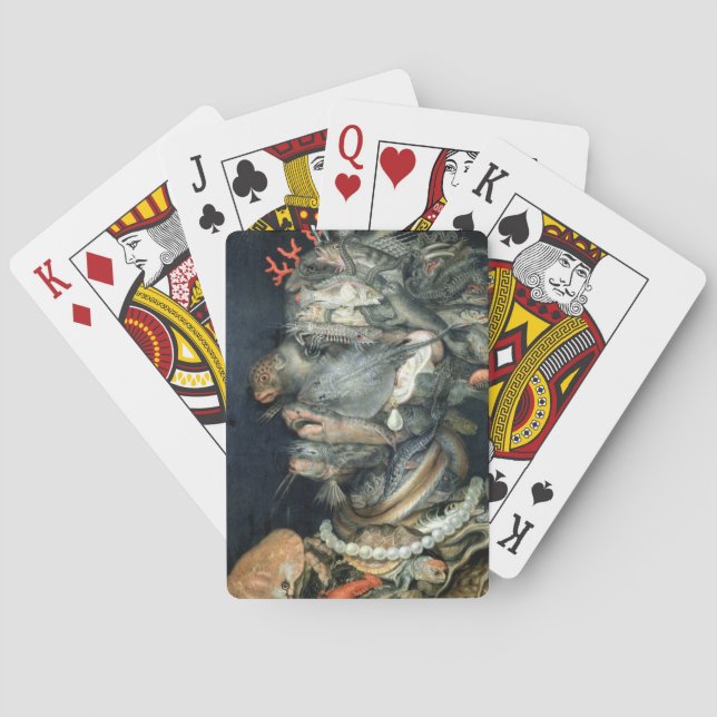 Jeu De Cartes Arrosez, (huile sur la toile), Arcimboldo, (dos)