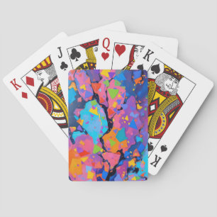 Jeu De Cartes Art Abstrait coloré Vibrant