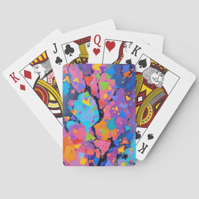 Jeu De Cartes Art Abstrait coloré Vibrant (dos)
