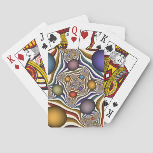 Jeu De Cartes Art abstrait fractal moderne coloré en vol