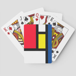 Jeu De Cartes Art abstrait moderne coloré groovy de style Mondri
