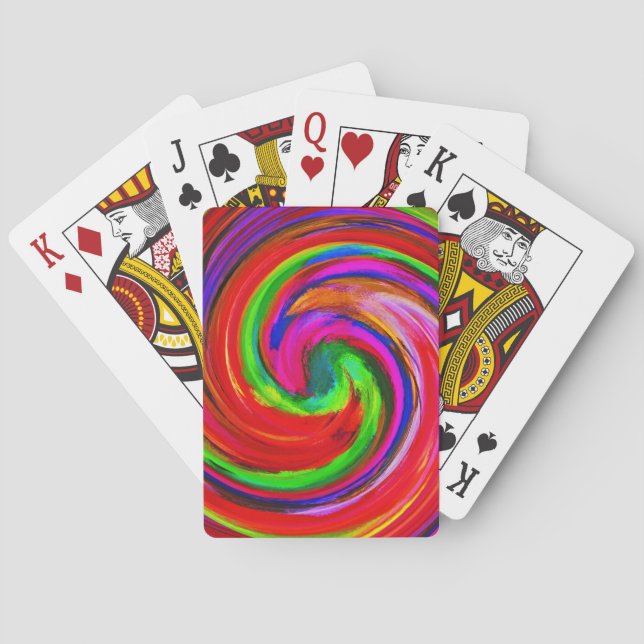 Jeu De Cartes Art abstrait moderne en spirale #12 (dos)