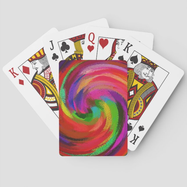 Jeu De Cartes Art Abstrait Moderne Swirl #28 (dos)