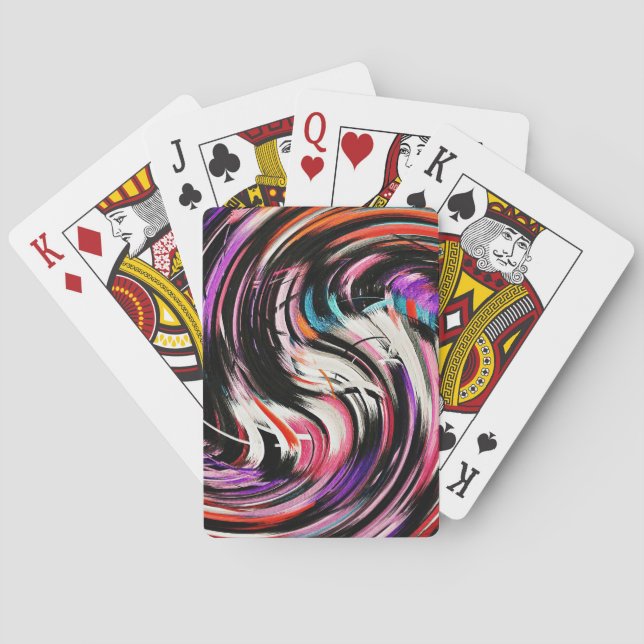 Jeu De Cartes Art Abstrait Tourbillon Moderne #24 (dos)