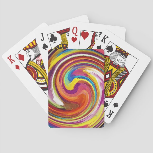 Jeu De Cartes Art Abstrait Tourbillon Moderne #27 (dos)