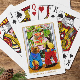 Jeu De Cartes 'Art Appreciation' Nom personnalisé du chat mignon