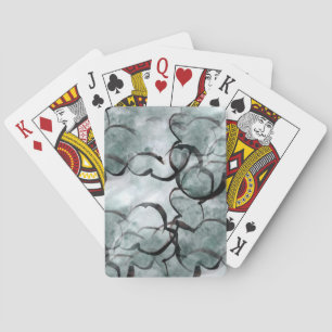 Jeu De Cartes art avant-garde gris, peinture à main noire