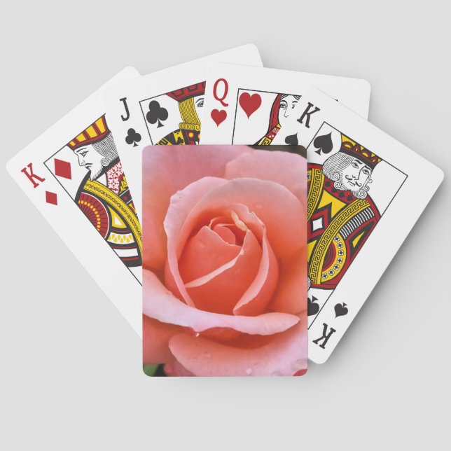 Jeu De Cartes Art botanique romantique Rose Imprimer (dos)