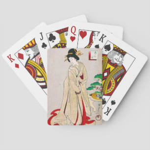 Jeu De Cartes Art classique japonais oriental frais de dame de