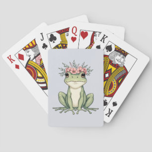 Jeu De Cartes Art de cottagecore de grenouille florale fantaisis