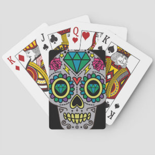 Jeu De Cartes Art de crâne en sucre, Jour des morts