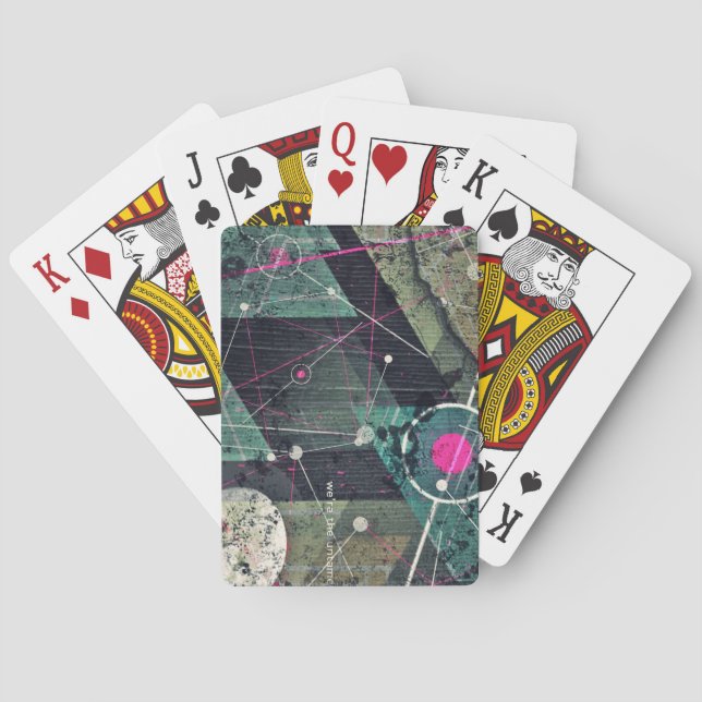 Jeu De Cartes Art de graffiti numérique abstrait géométrique coo (dos)