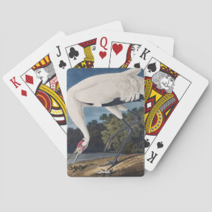 Jeu De Cartes Art de la nature sur l'oiseau Grue de Whooping Aud