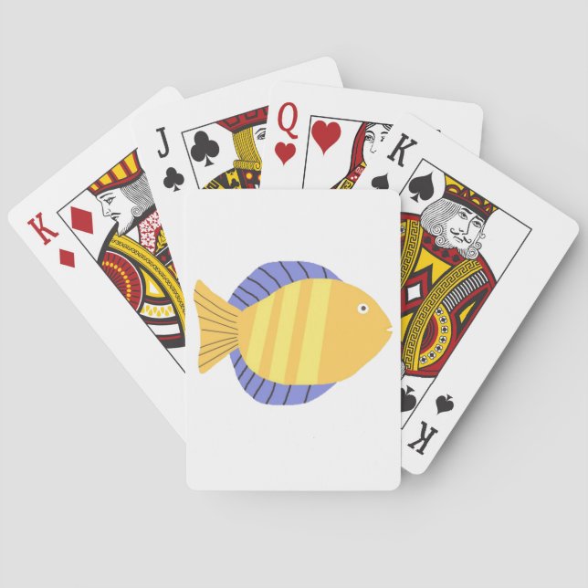 Jeu De Cartes art de la peinture de poissons (dos)