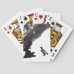 Jeu De Cartes art de l'encre chinoise avec motif de canard