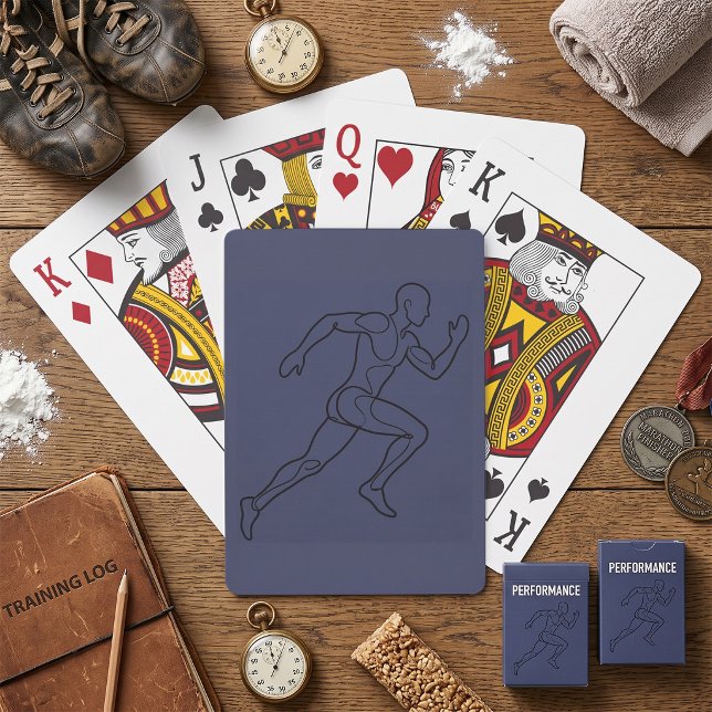 Jeu De Cartes Art de ligne continue Sprinter en course (Créateur téléchargé)