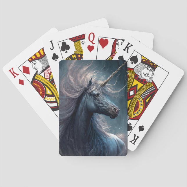Jeu De Cartes Art de l'Imaginaire de la licorne noire (dos)